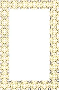 Islamic Rectangle frame geometric pattern ornament with isolated background.. Illustrazione stock