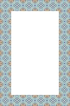 Islamic Rectangle frame geometric pattern ornament with isolated background.. 스톡 일러스트