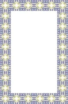 Islamic Rectangle frame geometric pattern ornament with isolated background.. Illustrazione stock