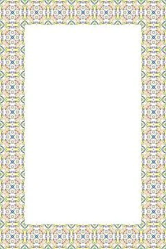 Islamic Rectangle frame geometric pattern ornament with isolated background.. Stock Illustration