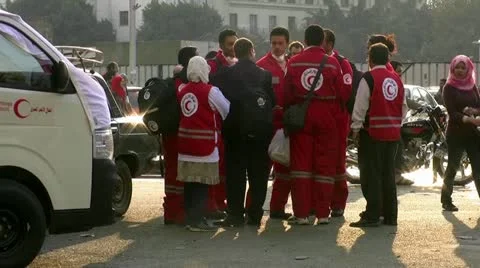 Islamic red cross Stock-Footage 12440143