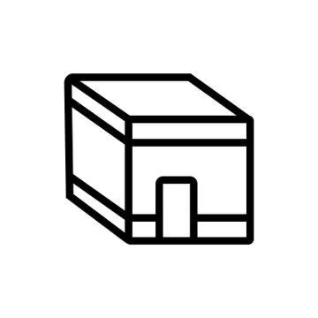 Islamic religious rectangular building icon vector outline illustration Ilustración de archivo