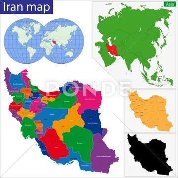 Islamic Republic of Iran Stock Illustration