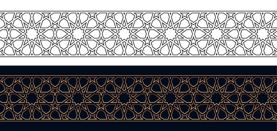 Islamic seamless border Stock Illustration