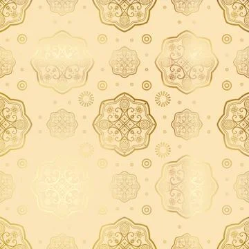 Islamic seamless oriental pattern, Abstract vector seamless ornament. Illustrazione stock