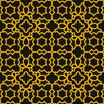 Islamic seamless pattern with arabic geometric ornament texture background Stock Illustration