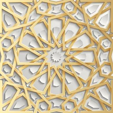 Islamic seamless pattern with stars. Vector background Illustrazione stock