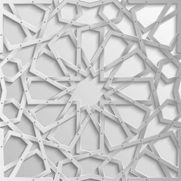 Islamic seamless pattern with stars. Vector background Illustrazione stock