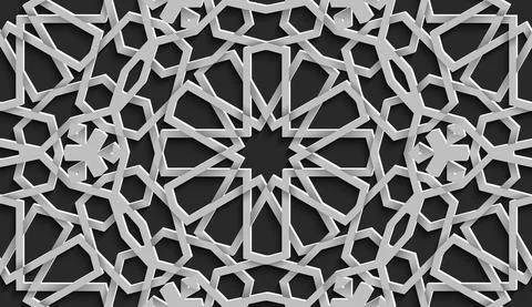 Islamic seamless pattern with stars. Vector background Stock Illustration