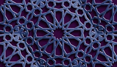 Islamic seamless pattern with stars. Vector background Illustrazione stock