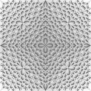 Islamic seamless pattern with stars. Vector background Illustrazione stock