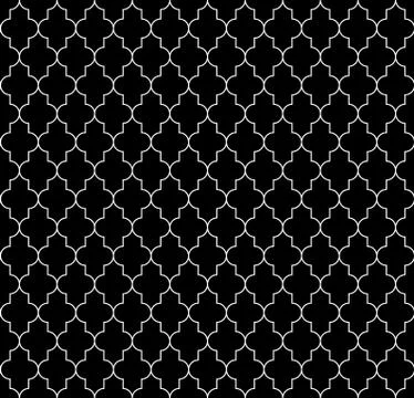 Islamic seamless vector circular geometric figures ornament pattern design. 스톡 일러스트