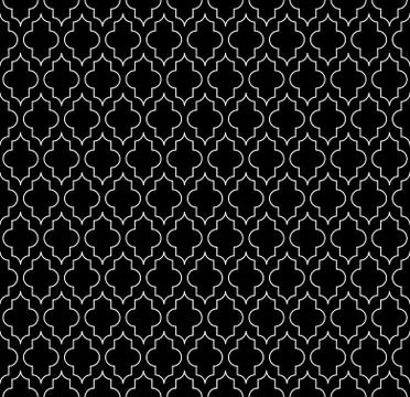 Islamic seamless vector circular geometric figures ornament pattern design. Stock Illustration