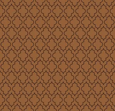 Islamic seamless vector circular geometric figures ornament pattern design. Illustrazione stock