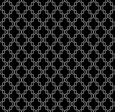 Islamic seamless vector circular geometric figures ornament pattern design. Stock Illustration