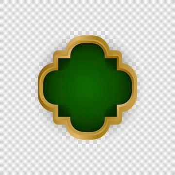 Islamic shape style border and frame decoration element vector 스톡 일러스트