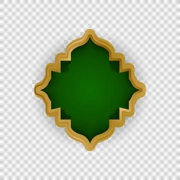 Islamic shape style border and frame decoration element graphic Stock Illustration