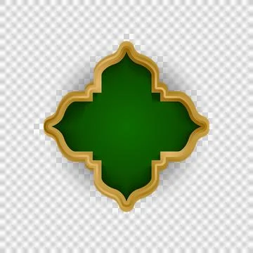 Islamic shape style border and frame decoration element design Stock Illustration