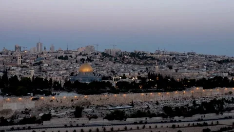 An Islamic shrine located on the Temple Mount in Jerusalem, Aerial view The Stock Footage 270956061