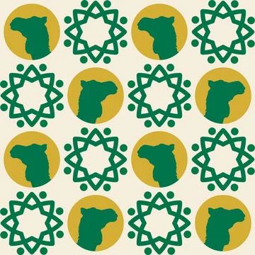 Islamic simple pattern for Ramadhan backrgound 스톡 일러스트