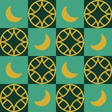 Islamic simple pattern for Ramadhan backrgound Stock Illustration