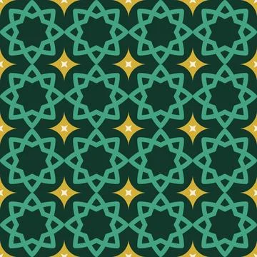 Islamic simple pattern for Ramadhan backrgound Stock Illustration