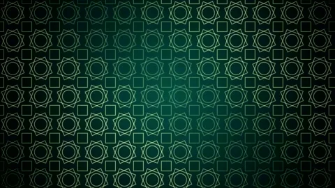 Islamic Star Geometric Pattern Drifting with Glowing Particles Stock Footage 348302066