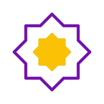 Islamic Star Pattern, Geometric Design, Decorative Symbol 스톡 일러스트