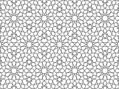 Islamic Star Seamless Pattern Simple Islamic Pattern Background Vector Design Stock Illustration