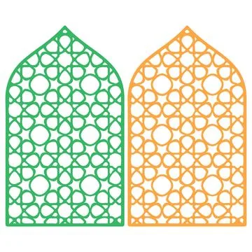 Islamic Symbol Cnc Abstract pattern Vector Border 스톡 일러스트