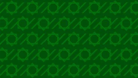 Islamic symbol pattern on green background Stock Illustration