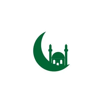 Islamic template, stencil, pattern, grey mosque, icon, isolated on white ba.. Stock Illustration