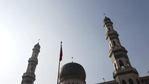 Islamic temple in Xining, China Stock Footage 124947206