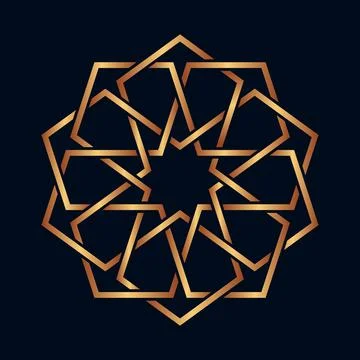Islamic tenfold rosette Stock Illustration