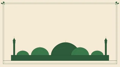 Islamic Text Template with huge space for text in center ratio 16:9 Ilustración de archivo