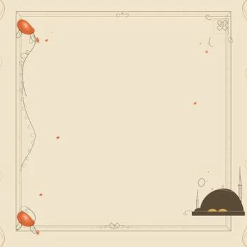 Islamic text template space for text with a Mosque and some decor on corners Stock Illustration