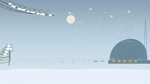 A  islamic Text template with winter theme Stock Illustration