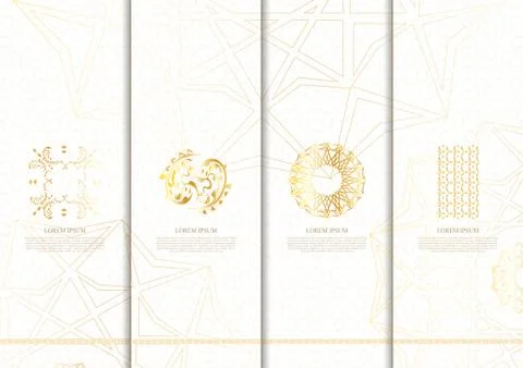 Islamic Thai element elegant concept background and logo emblem vector Stock Illustration