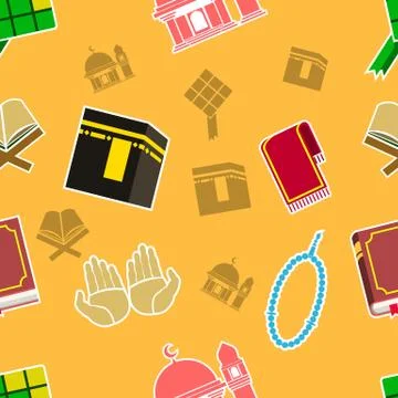 Islamic Theme Seamless Pattern Stock Illustration