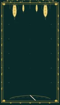 A islamic theme text template with laltens at each top corner ratio (9:16) Ilustración de archivo