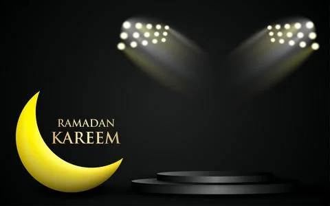 Islamic themed products display background with podium and empty space. stu.. Stock Illustration