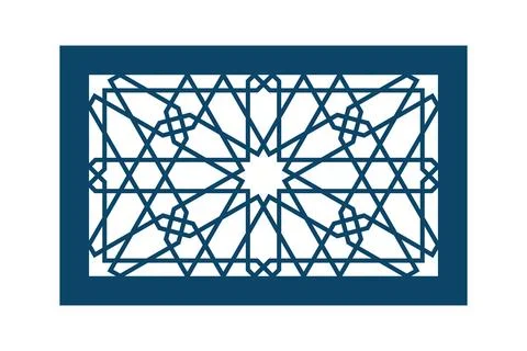 Islamic traditional pattern for decor Ramadan card 스톡 일러스트