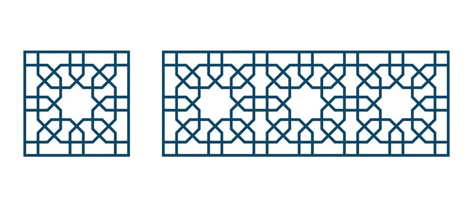 Islamic traditional pattern for decor Ramadan card Stock Illustration