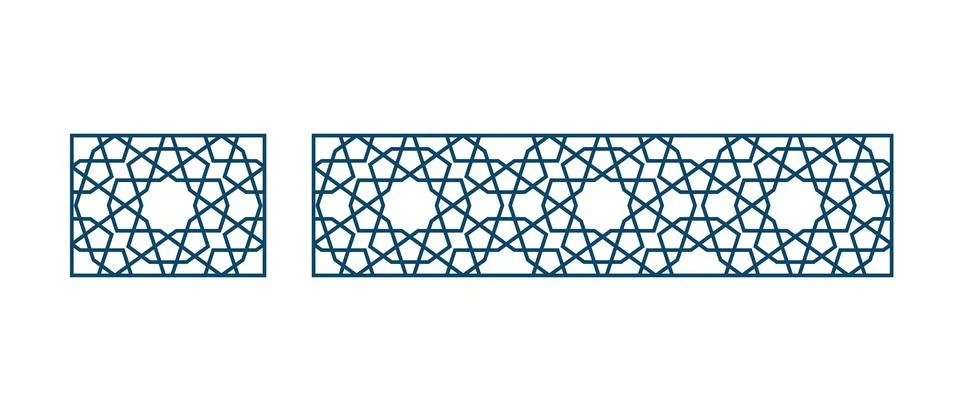 Islamic traditional pattern for decor Ramadan card Stock Illustration