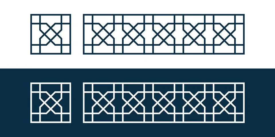 Islamic traditional pattern for decor Ramadan card Stock Illustration