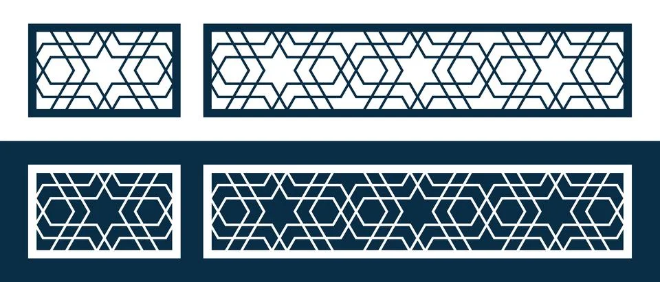 Islamic traditional pattern for decor Ramadan card 스톡 일러스트