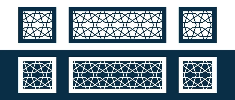 Islamic traditional pattern for decor Ramadan card 스톡 일러스트