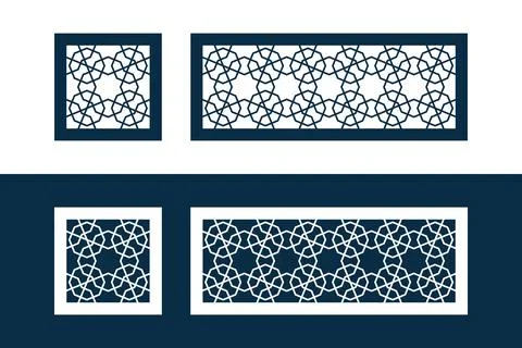 Islamic traditional pattern for decor Ramadan card 스톡 일러스트