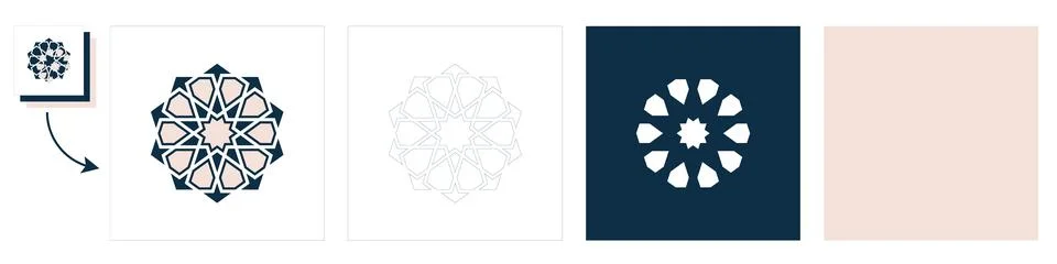 Islamic traditional pattern for decor Ramadan card Stock Illustration