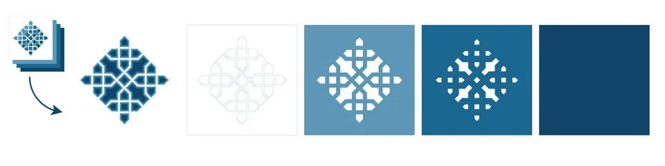 Islamic traditional pattern for decor Ramadan card 스톡 일러스트